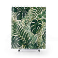 Green Botanical Fern Tropical Floral Palm Shower Curtain
