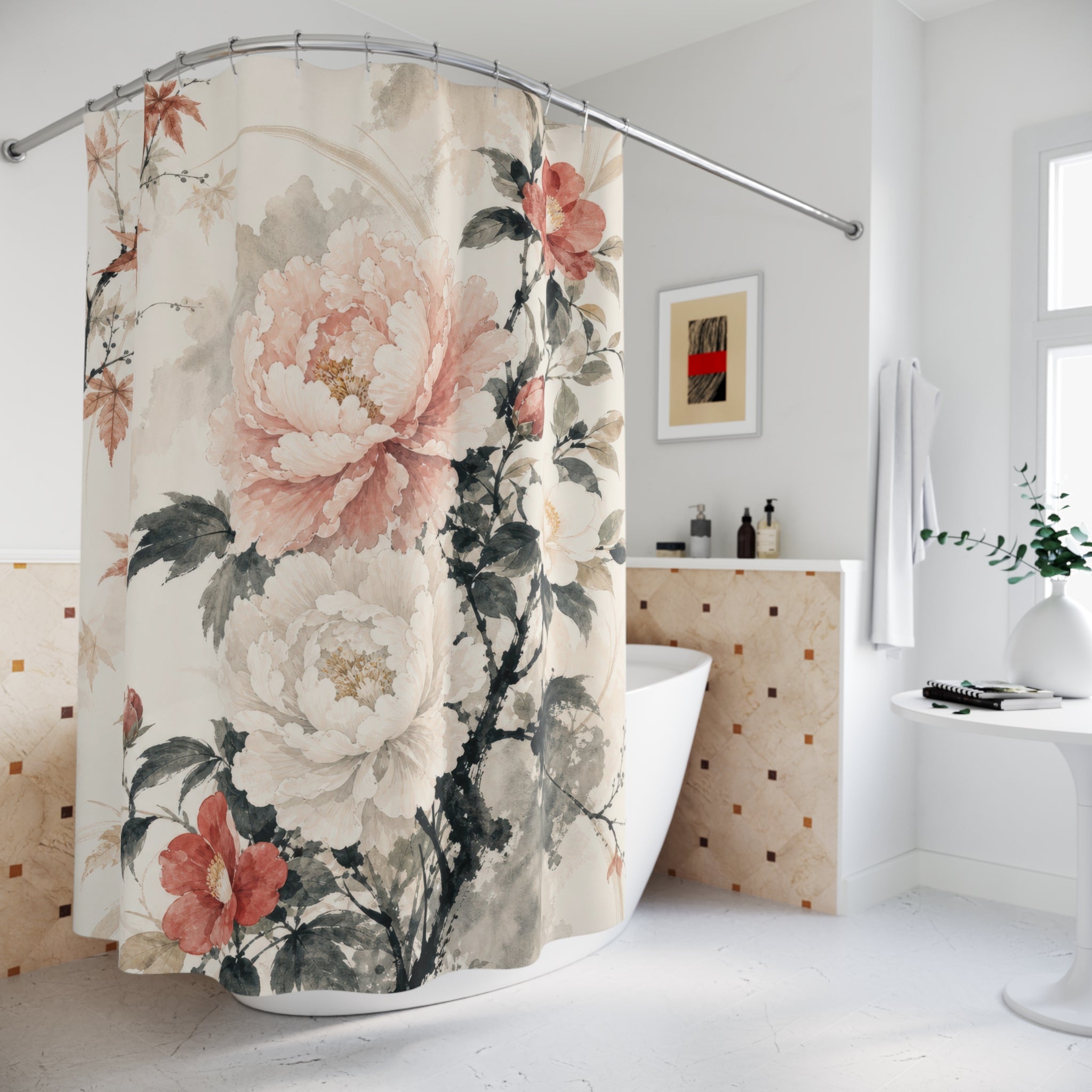 Japanese Peony Shower Curtain