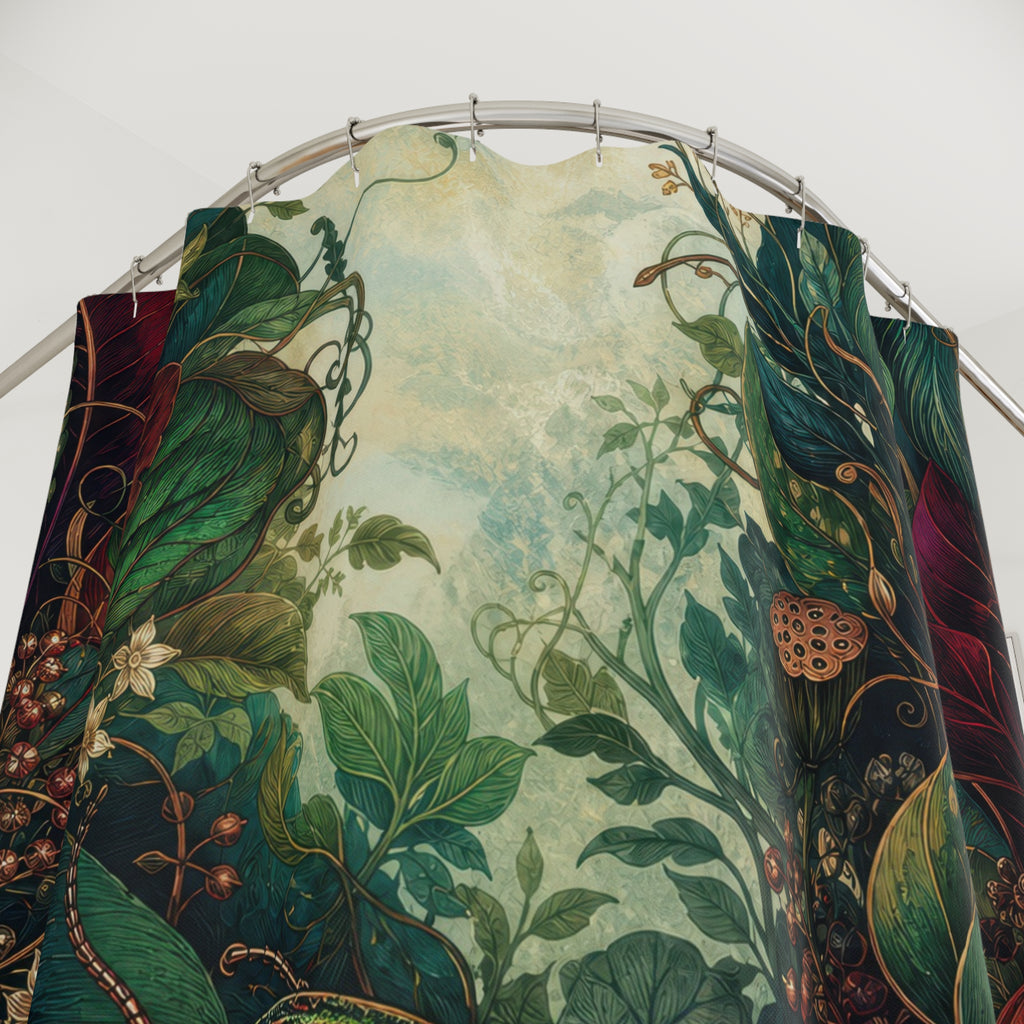 Jewel Beetle Canopy Decorative Shower Curtain