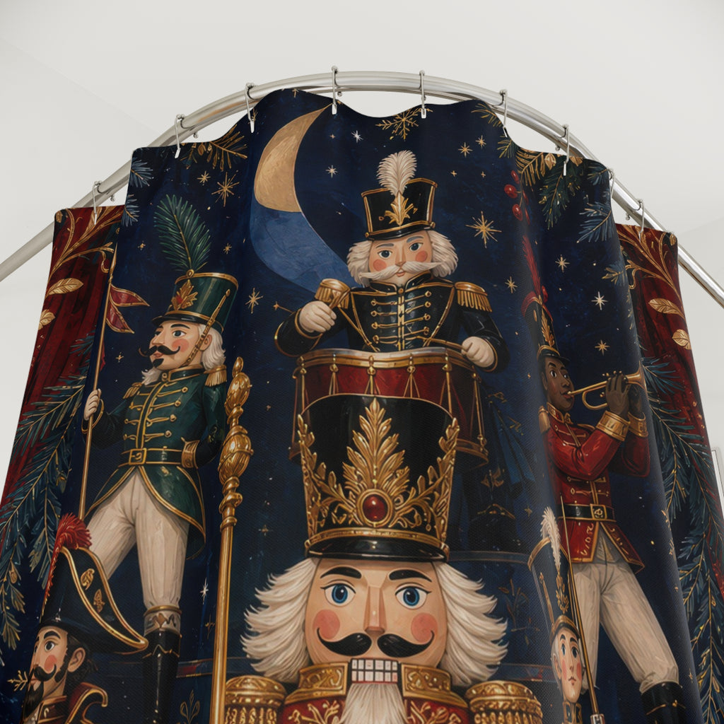 Jewel Tone Nutcracker Parade Shower Curtain