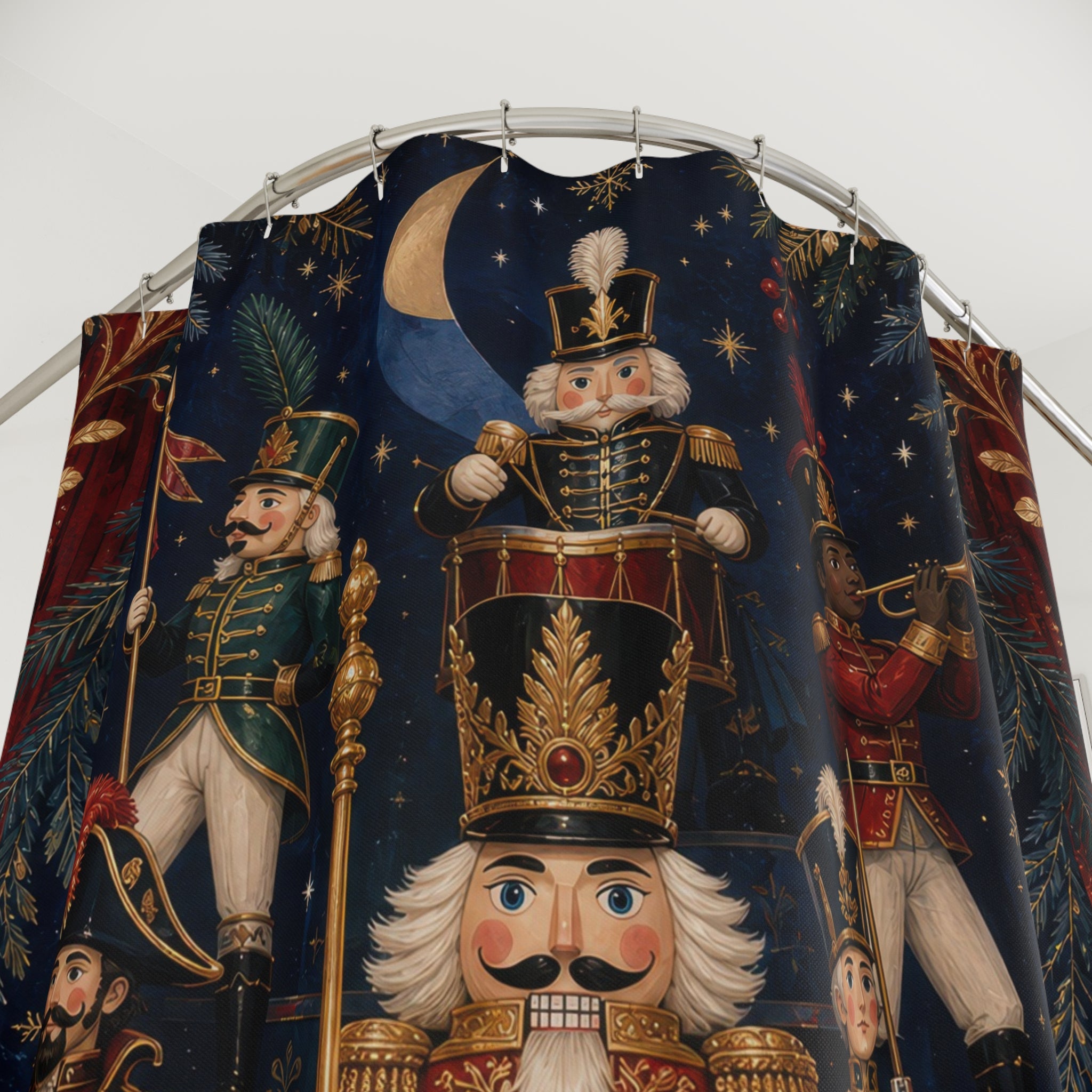 Jewel Tone Nutcracker Parade Shower Curtain