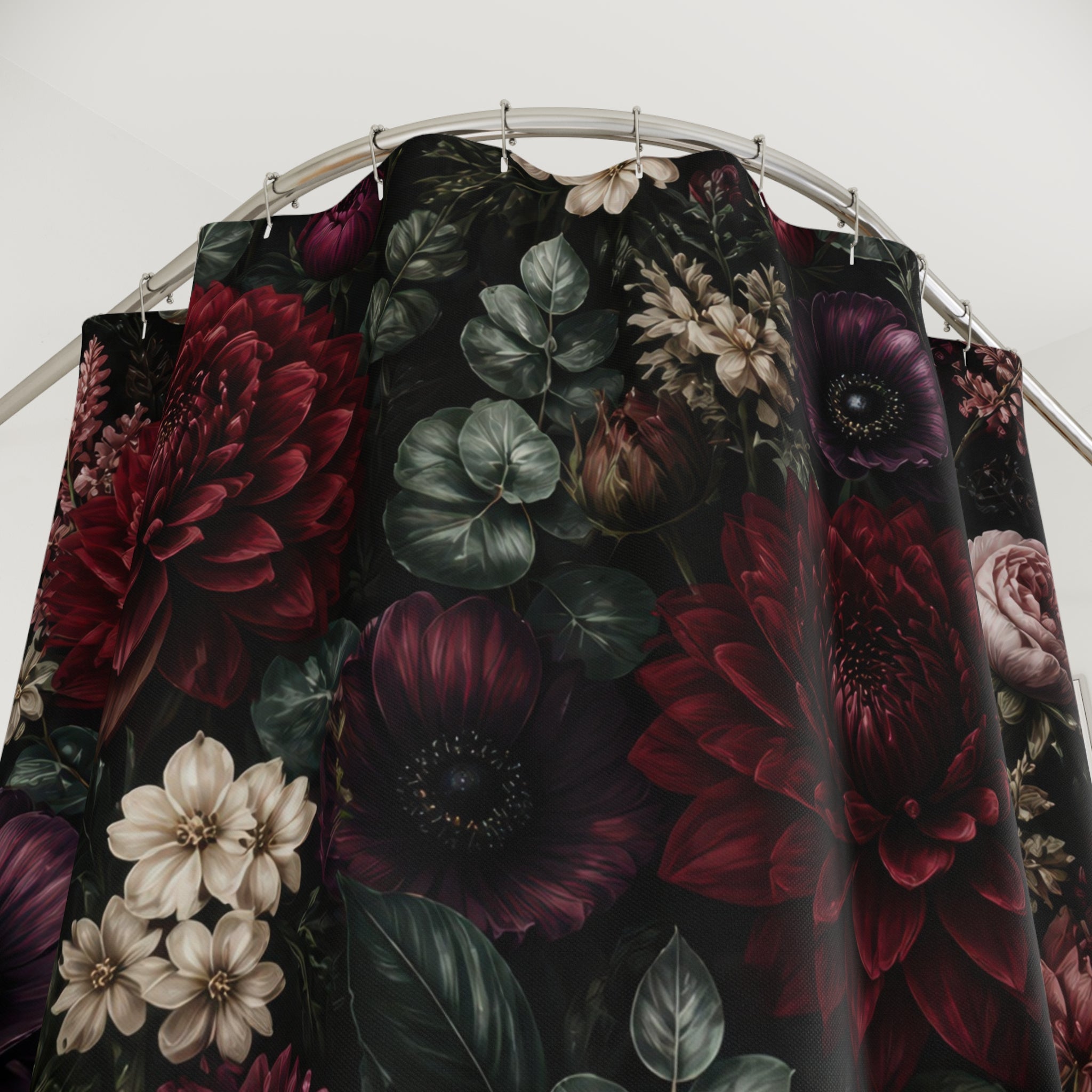 Dark Dahlia Shower Curtain