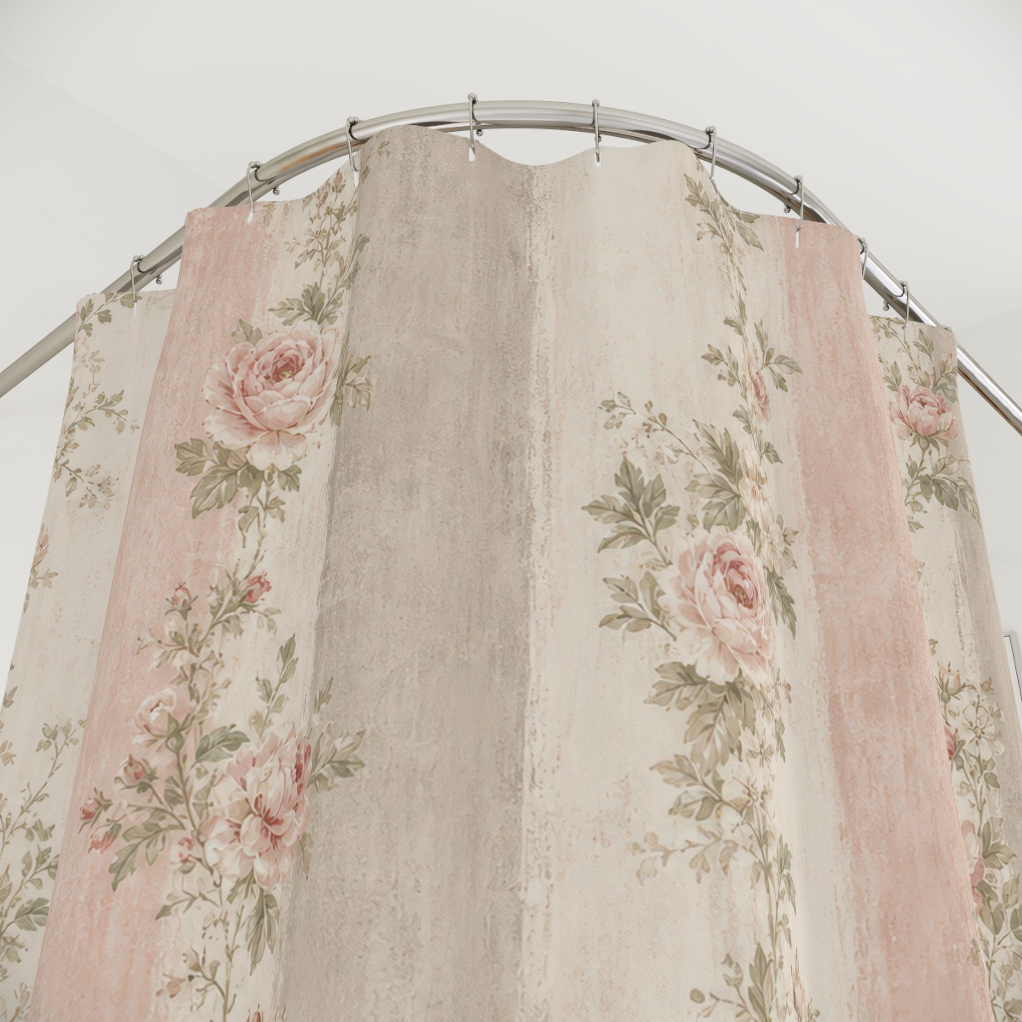 Shabby Chic Rose Garland Shower Curtain