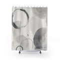 Grey White Abstract Shower Curtain