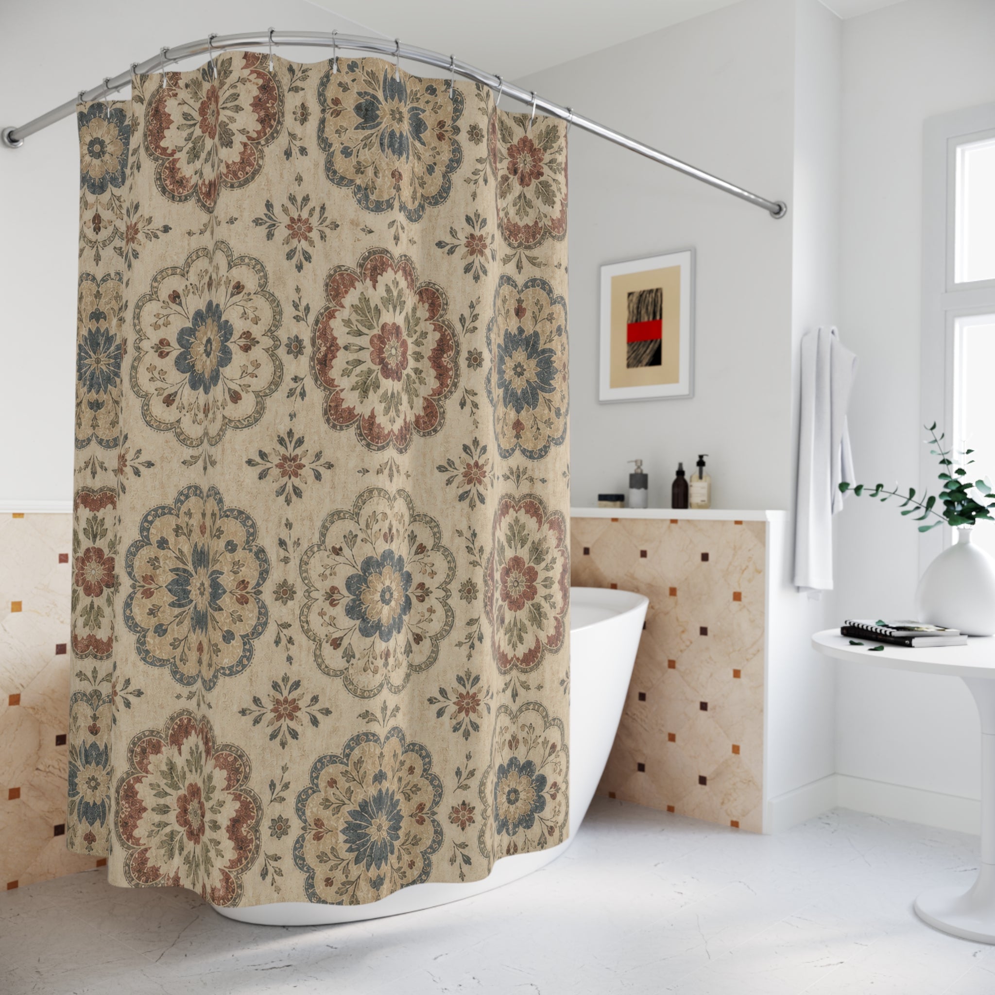 Vintage Medallion Shower Curtain