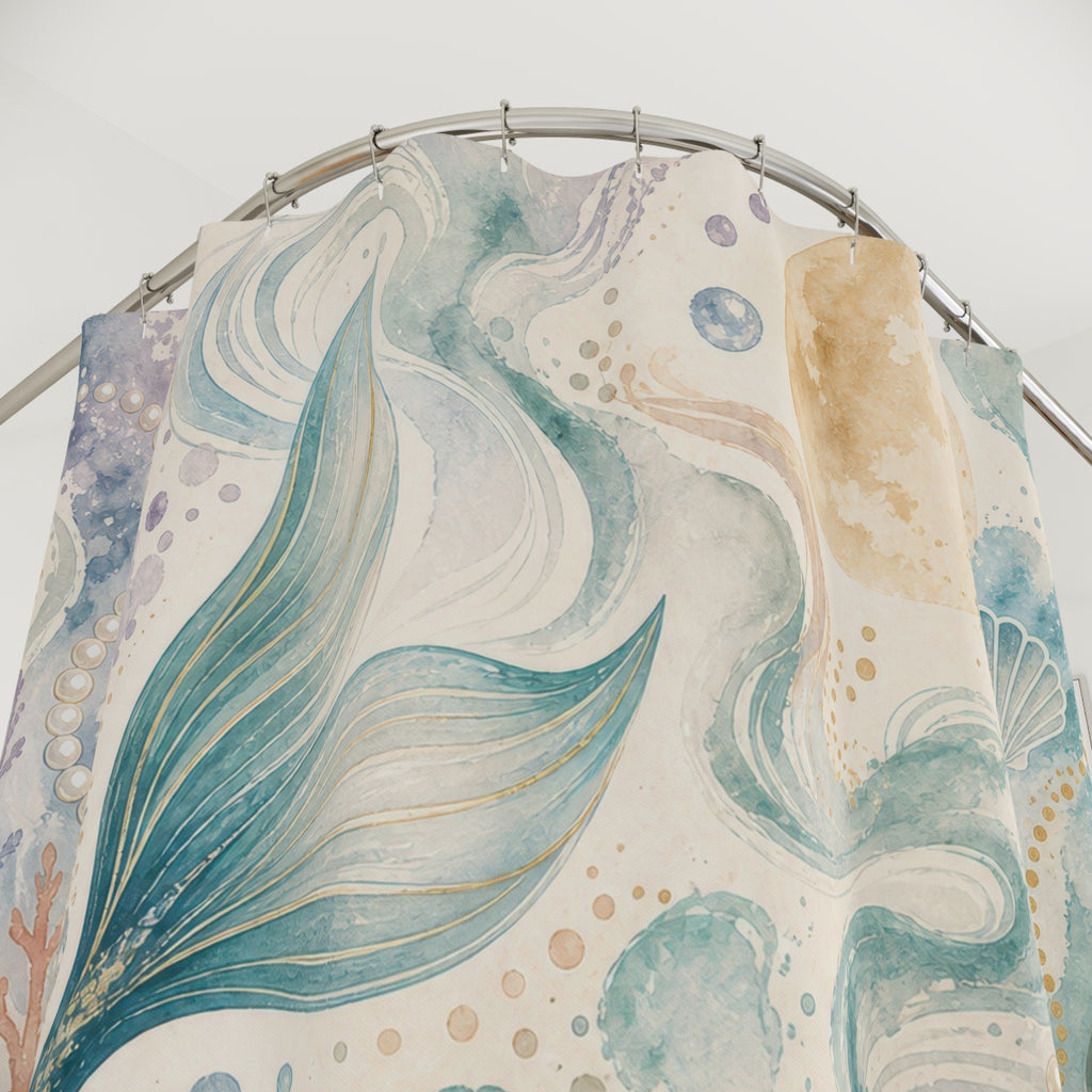Mermaid Ocean Nautical Shower Curtain