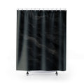 Dark Shower Curtain, Black Abstract Bath Decor, Layered Stone Pattern, Moody Guest Bathroom Decor, Charcoal Mineral Style, Stone Style Decor