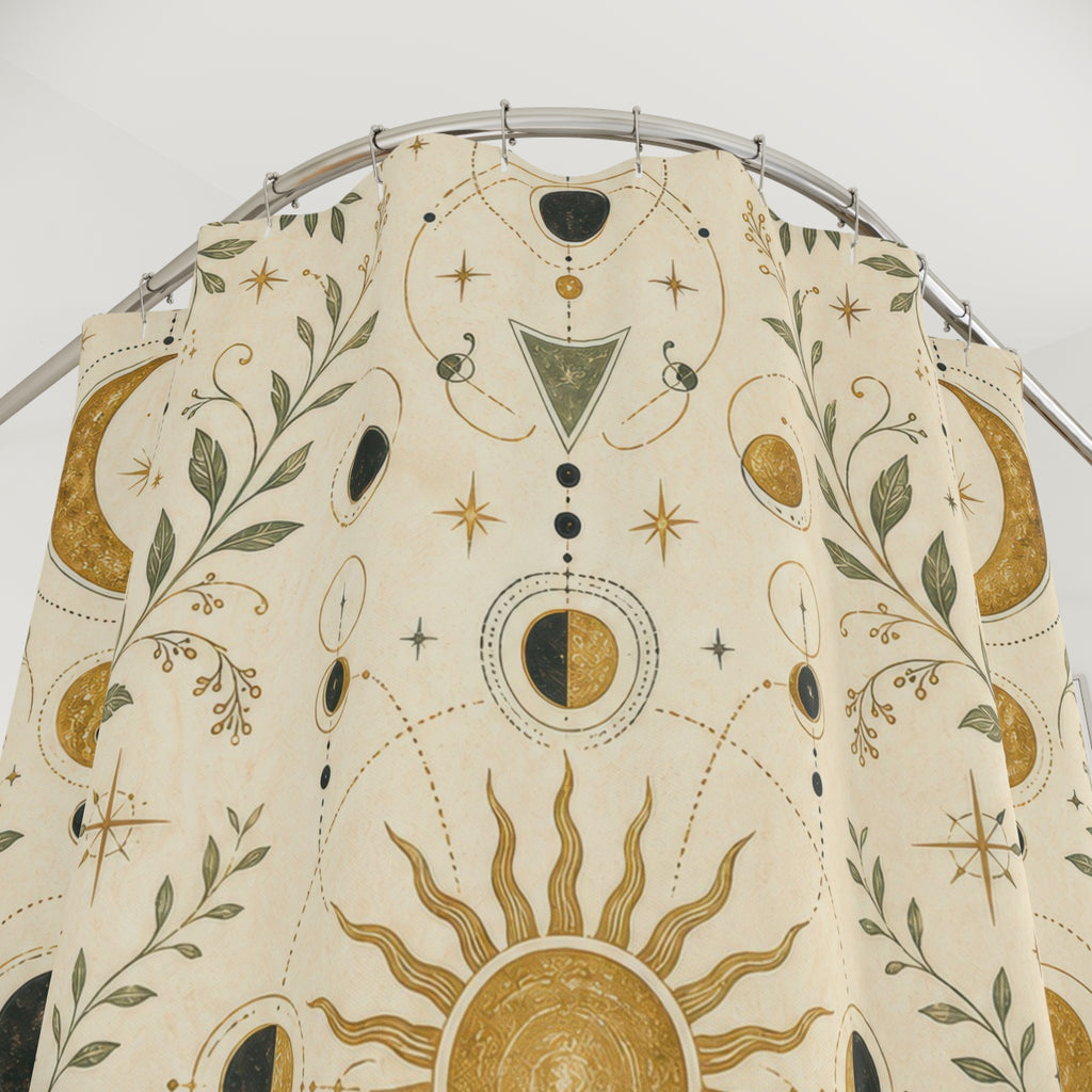 Sun and Moon Shower Curtain