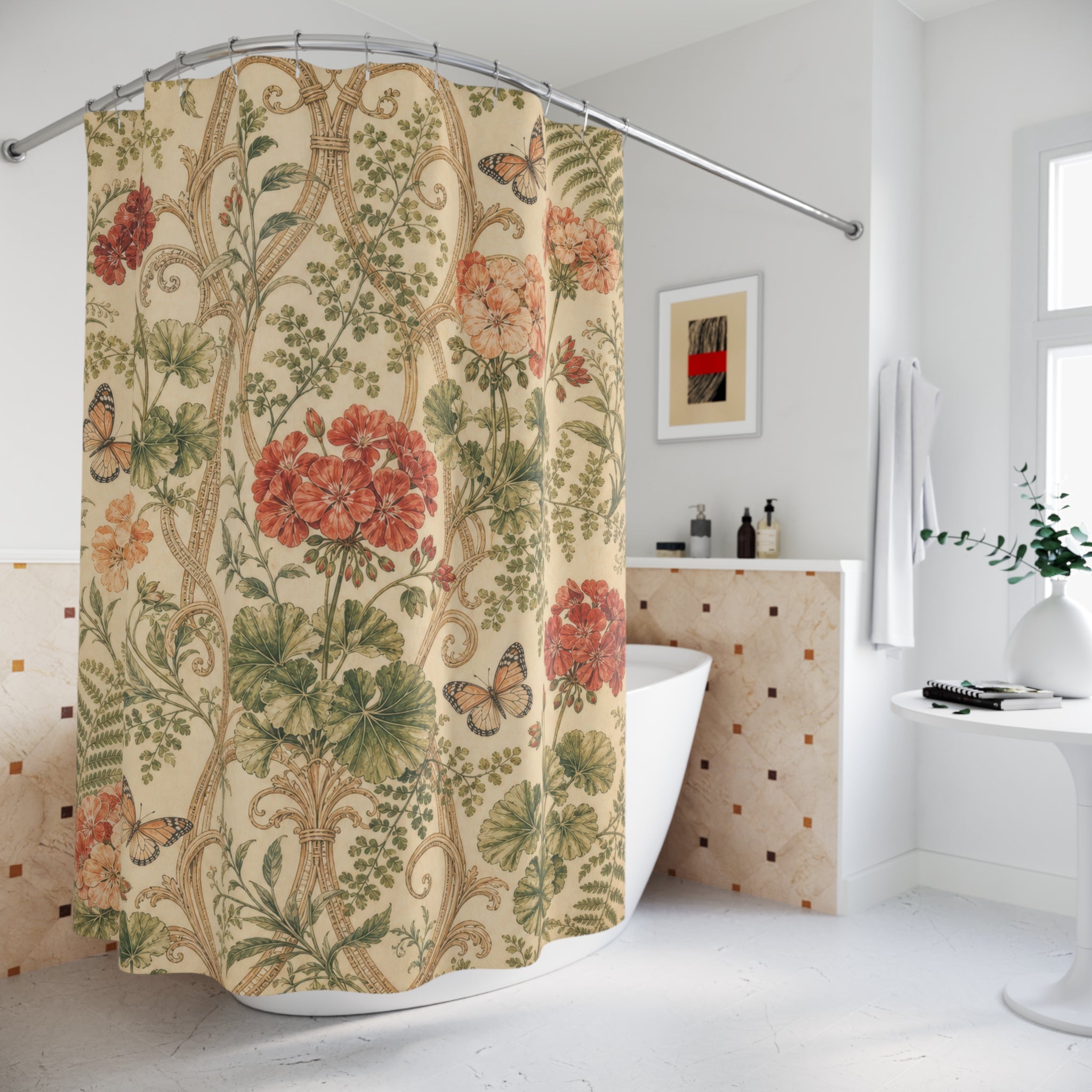 Butterfly Garden Shower Curtain