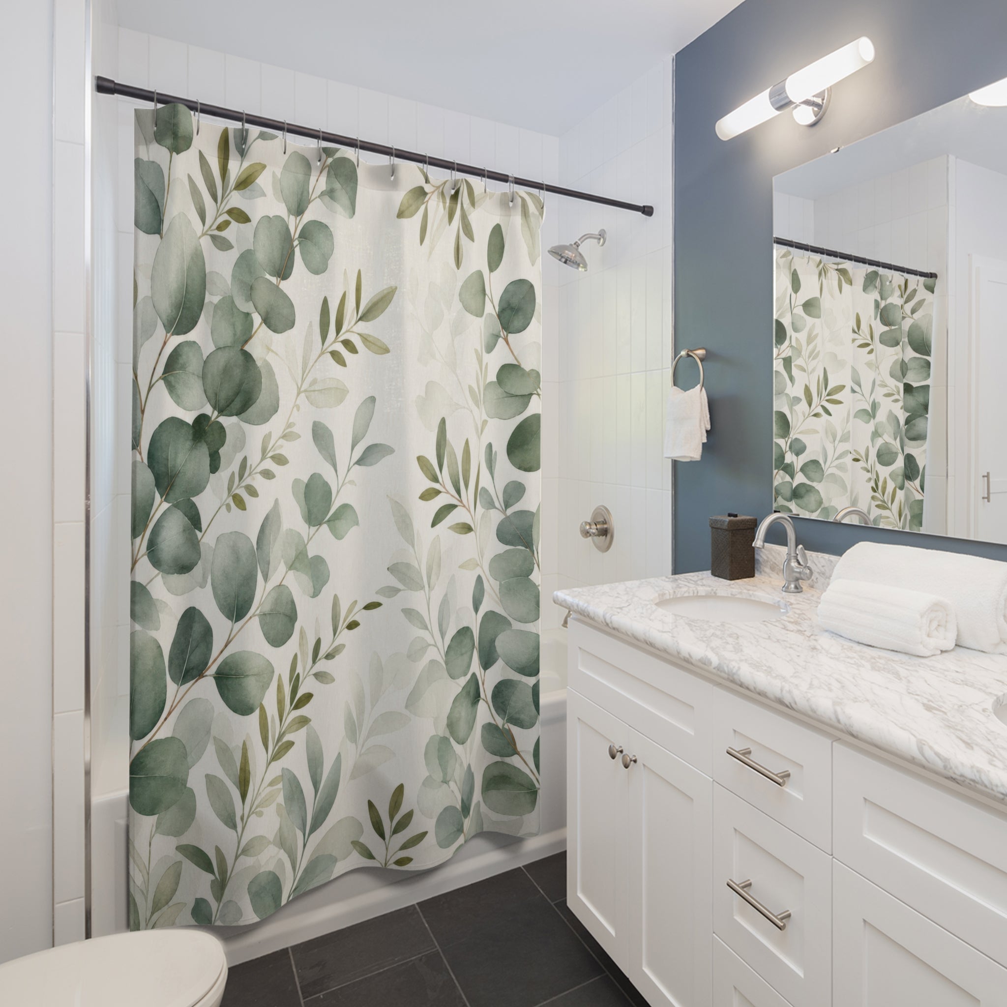 Green Eucalyptus Shower Curtain