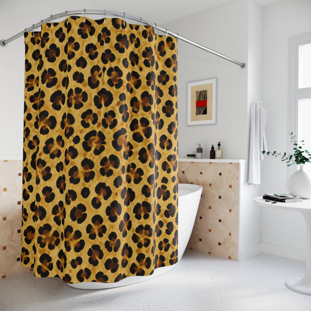 Classic Tawny Leopard Print Shower Curtain