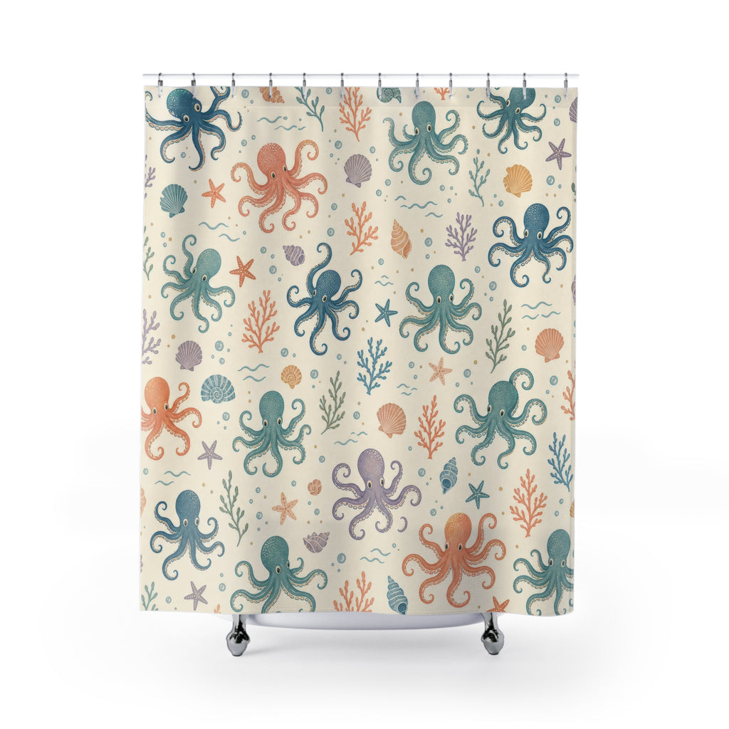 Octopus Ocean Shower Curtain