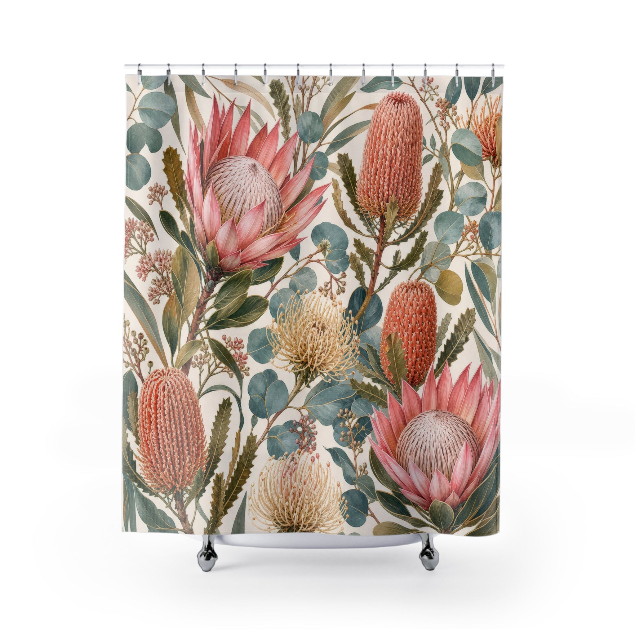 Protea Eucalyptus Shower Curtain
