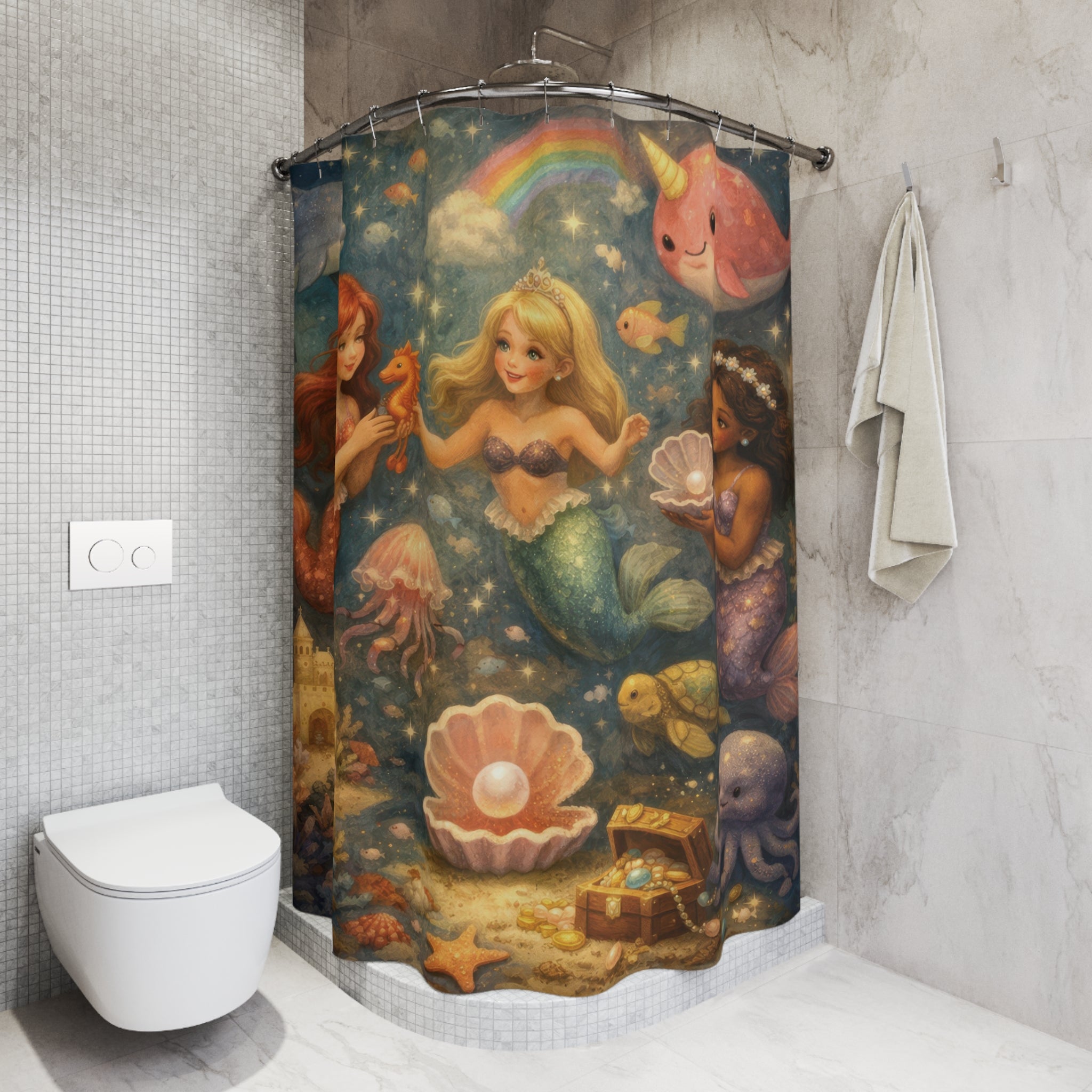Mystical Mermaid Shower Curtain — Ocean Fantasy