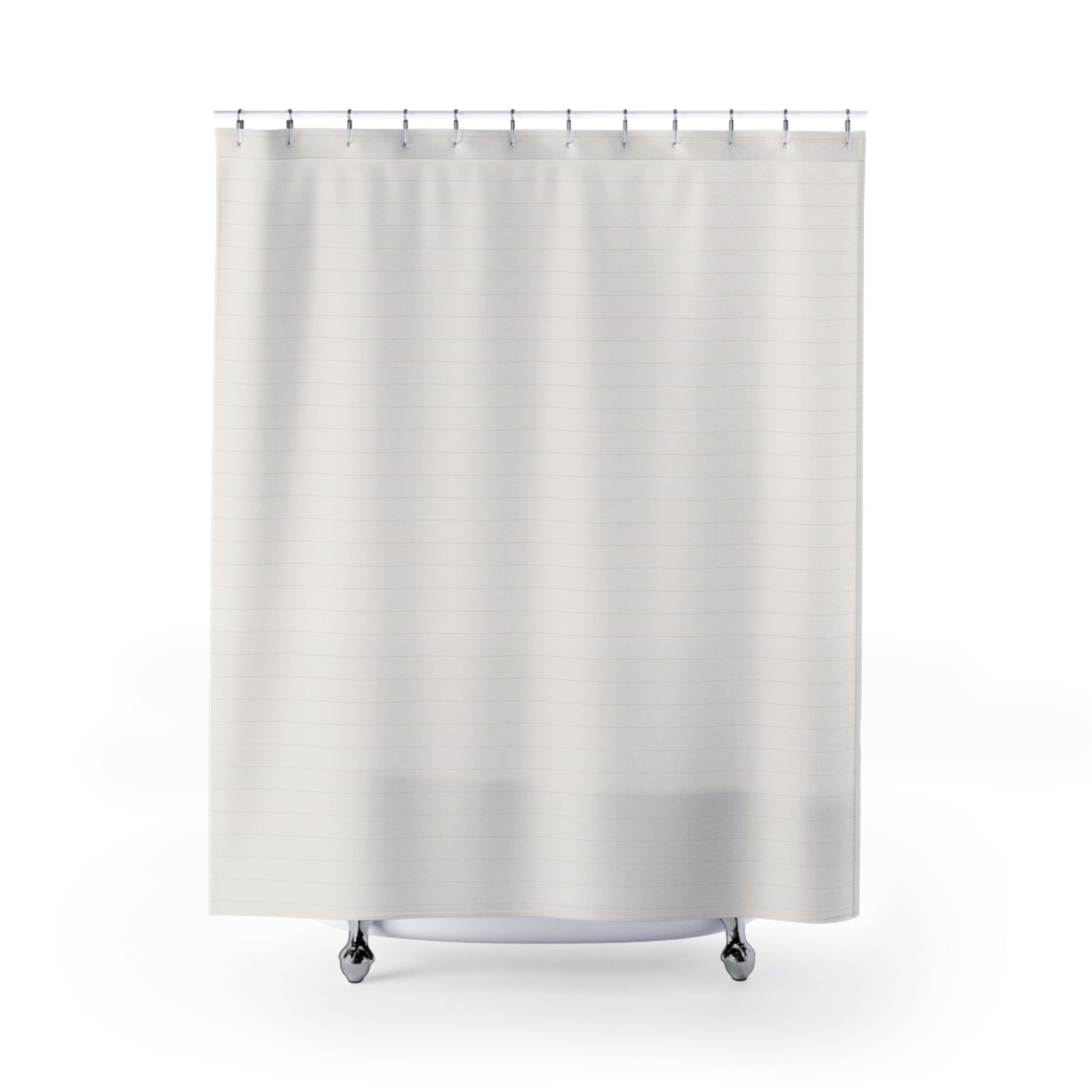 Farmhouse Shiplap Shower Curtain – Cream & Grey Plank