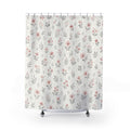 Gray Pink Floral Shower Curtain: Gray Pink Shower Curtain