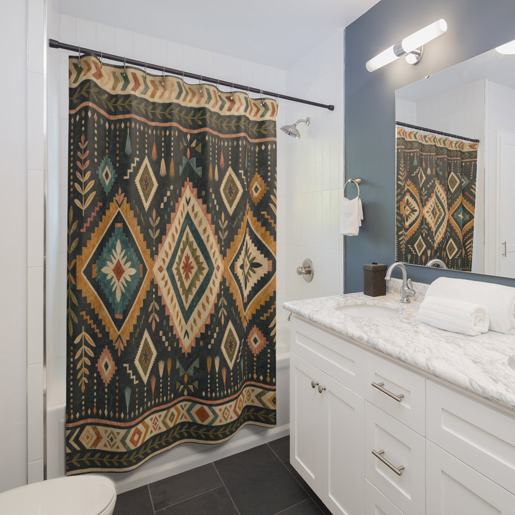 Southwestern Diamond Shower Curtain