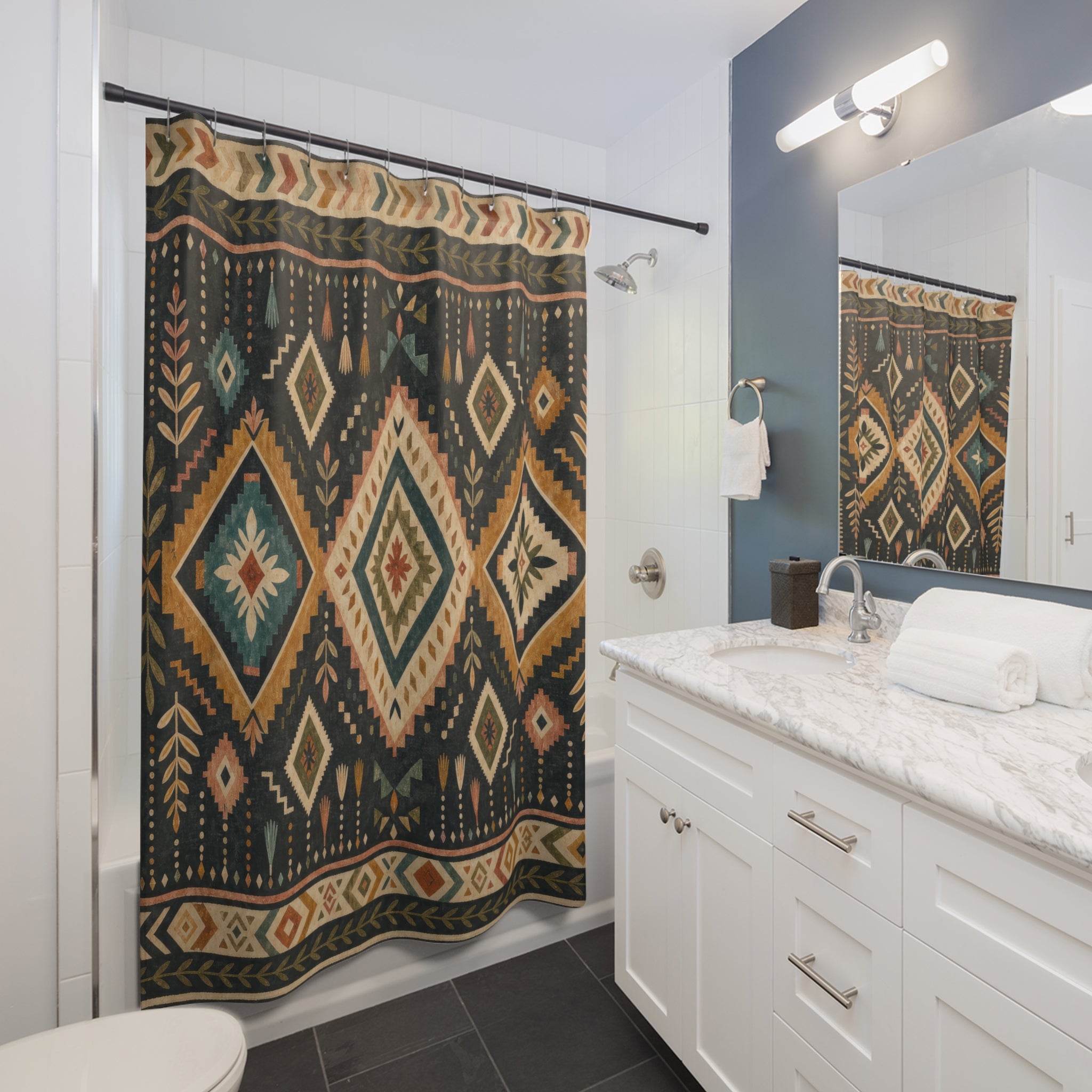 Southwestern Diamond Shower Curtain
