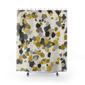 Grey Yellow Shower Curtain: Terrazzo Chip