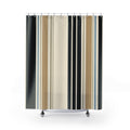 Cream Tan Cabana Stripe Shower Curtain