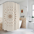 Earth Tone Mandala Shower Curtain – Brown & Rust