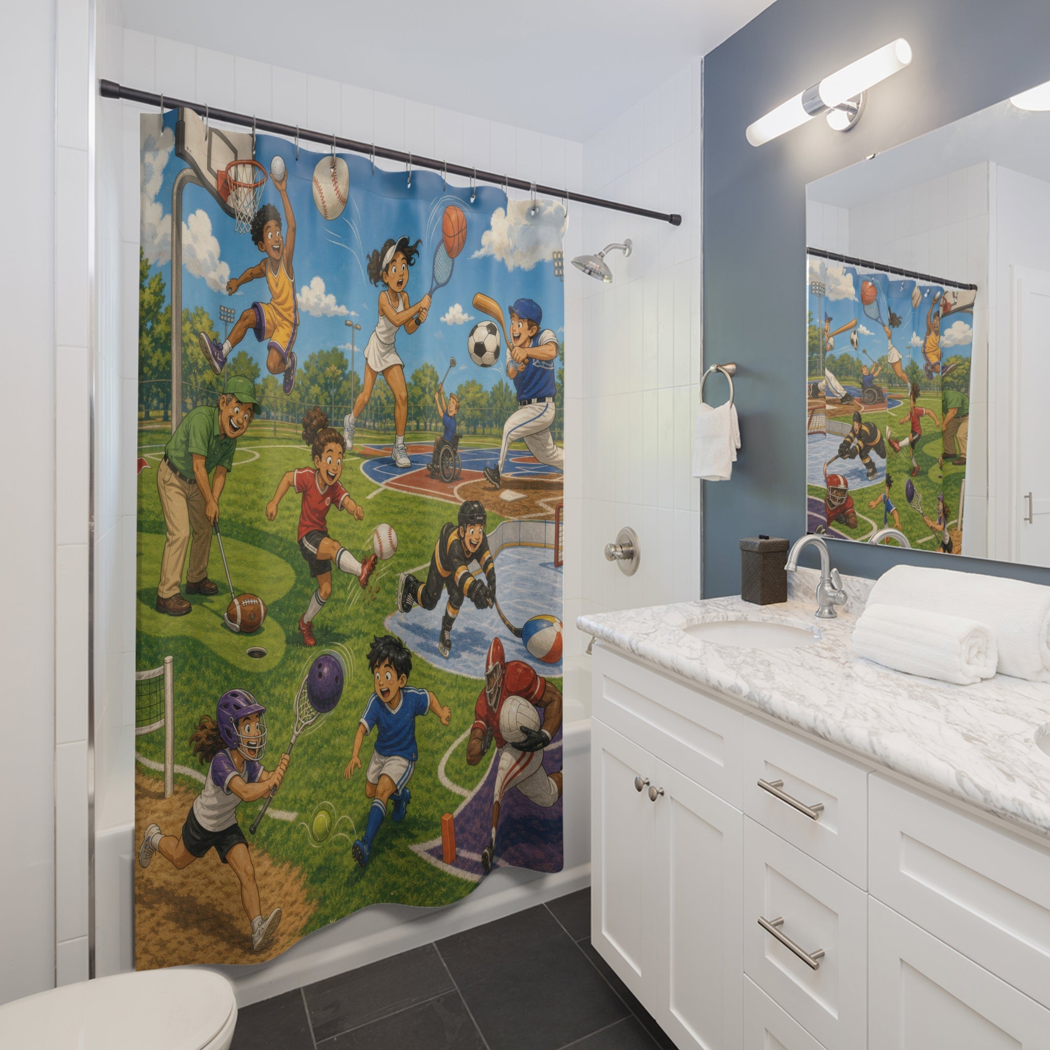 Unique Sports Shower Curtain