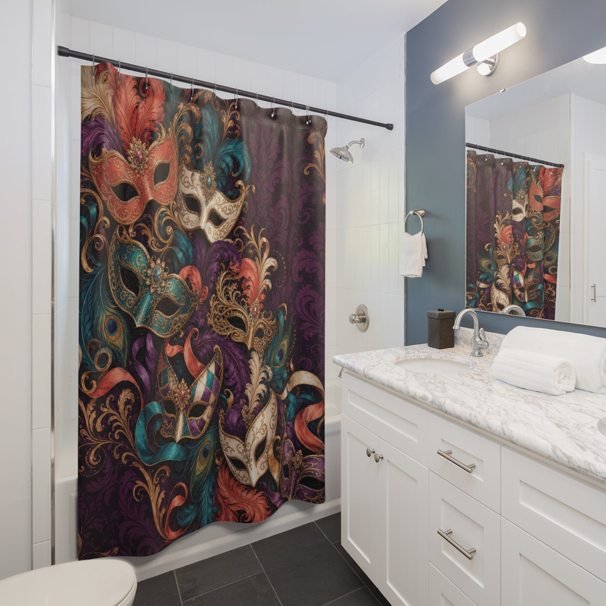 Baroque Masquerade Shower Curtain