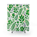 Bright Botanical Kelly Green Shower Curtain