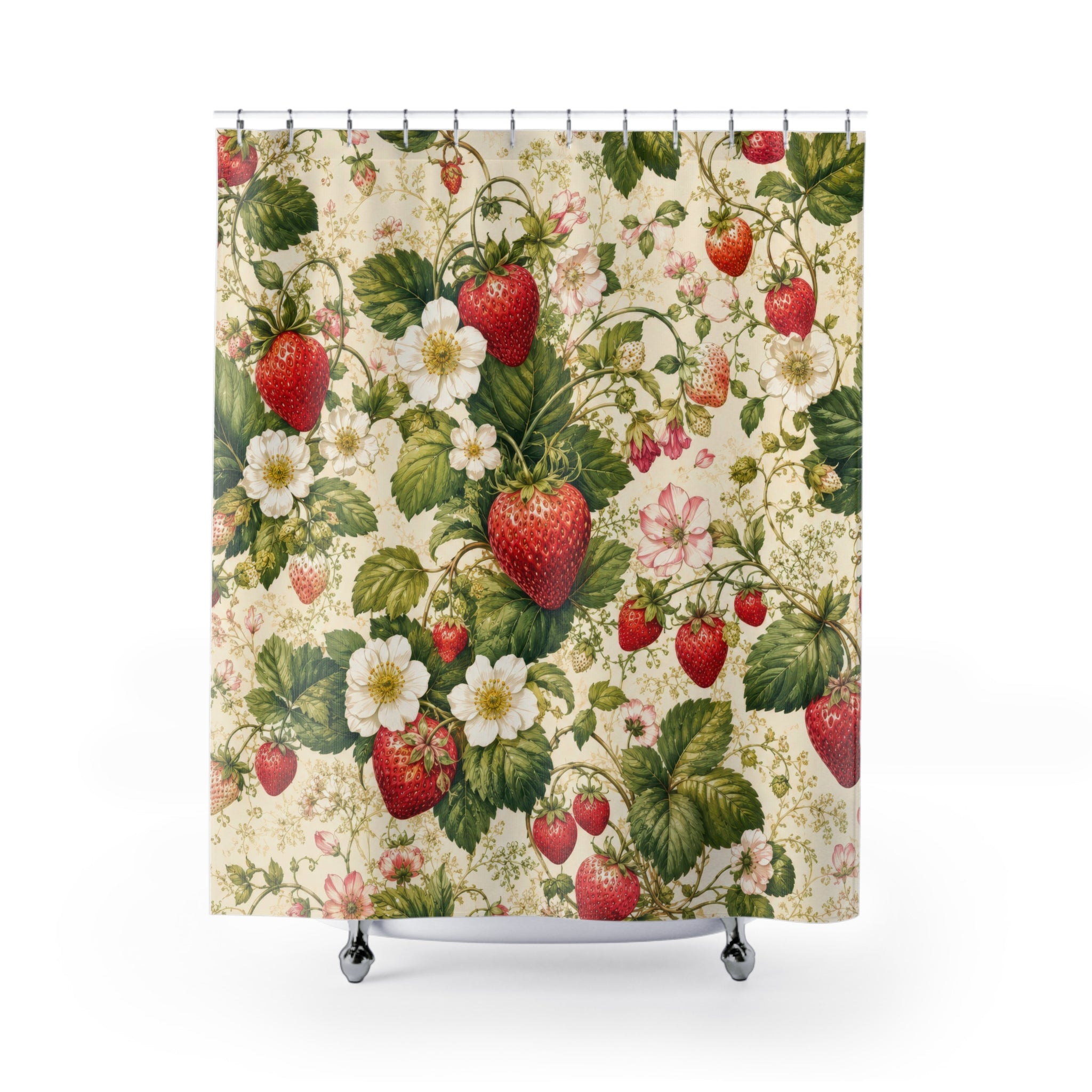 Strawberry Shower Curtain: Botanical Fruit