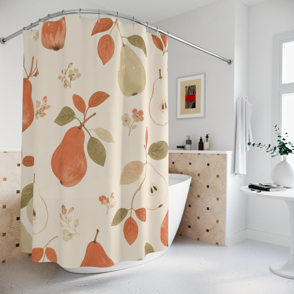 Terracotta Pear Orchard Shower Curtain