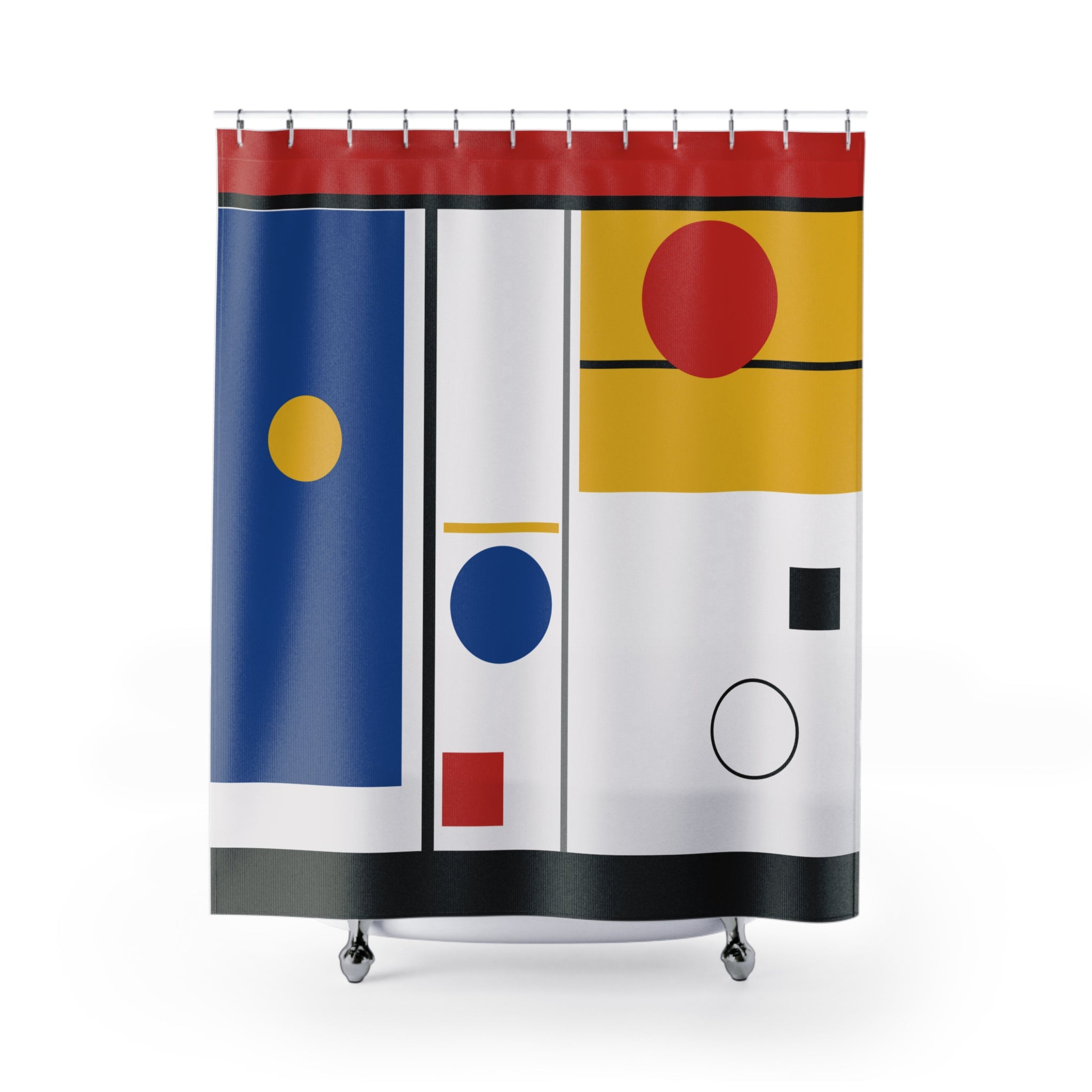 Bauhaus Color Block Shower Curtain