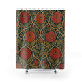 Arts and Crafts Zinnia Shower Curtain