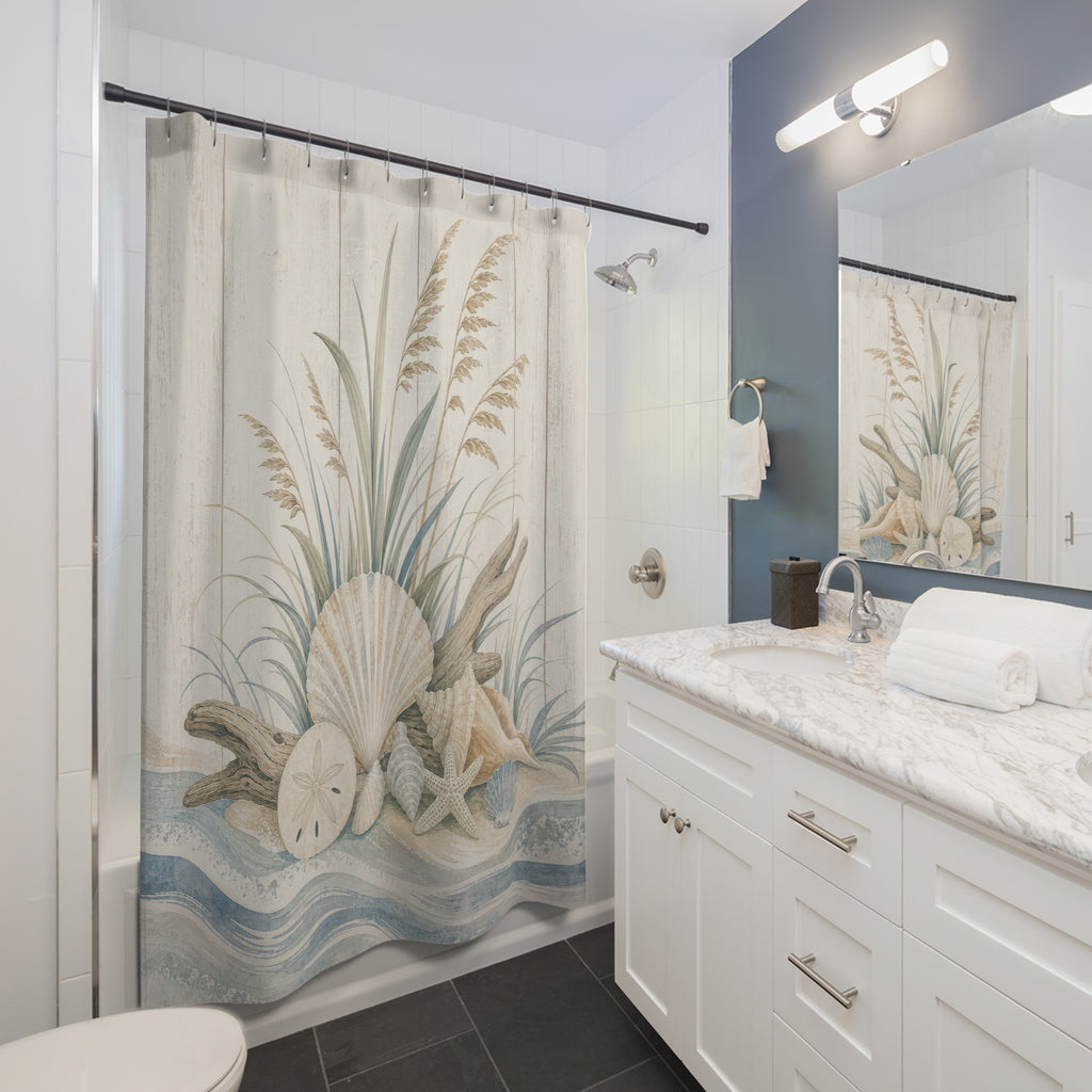 Coastal Farmhouse Beach Shower Curtain: Coastal Farmhouse Show