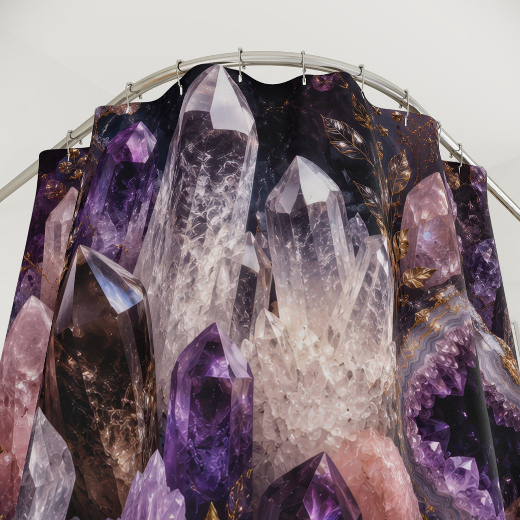 Crystal Shower Curtain: Amethyst Geode