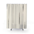 Minimal Grey Stripe Shower Curtain, Ivory Grey Classic Bathroom Decor, Modern Stripe Bath Curtain, Guest Bath Decor, Small Bathroom Decor