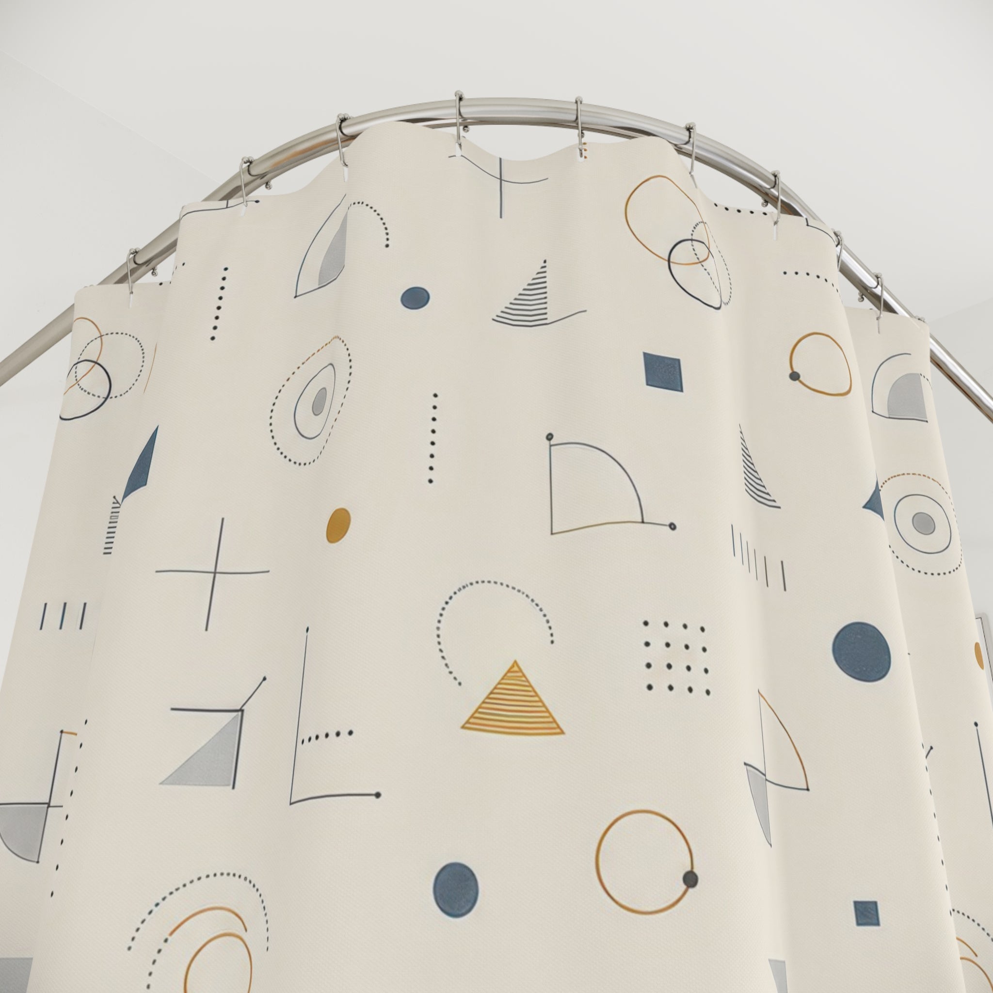 Geometric Math Abstract Shower Curtain: Geometric Math Shower