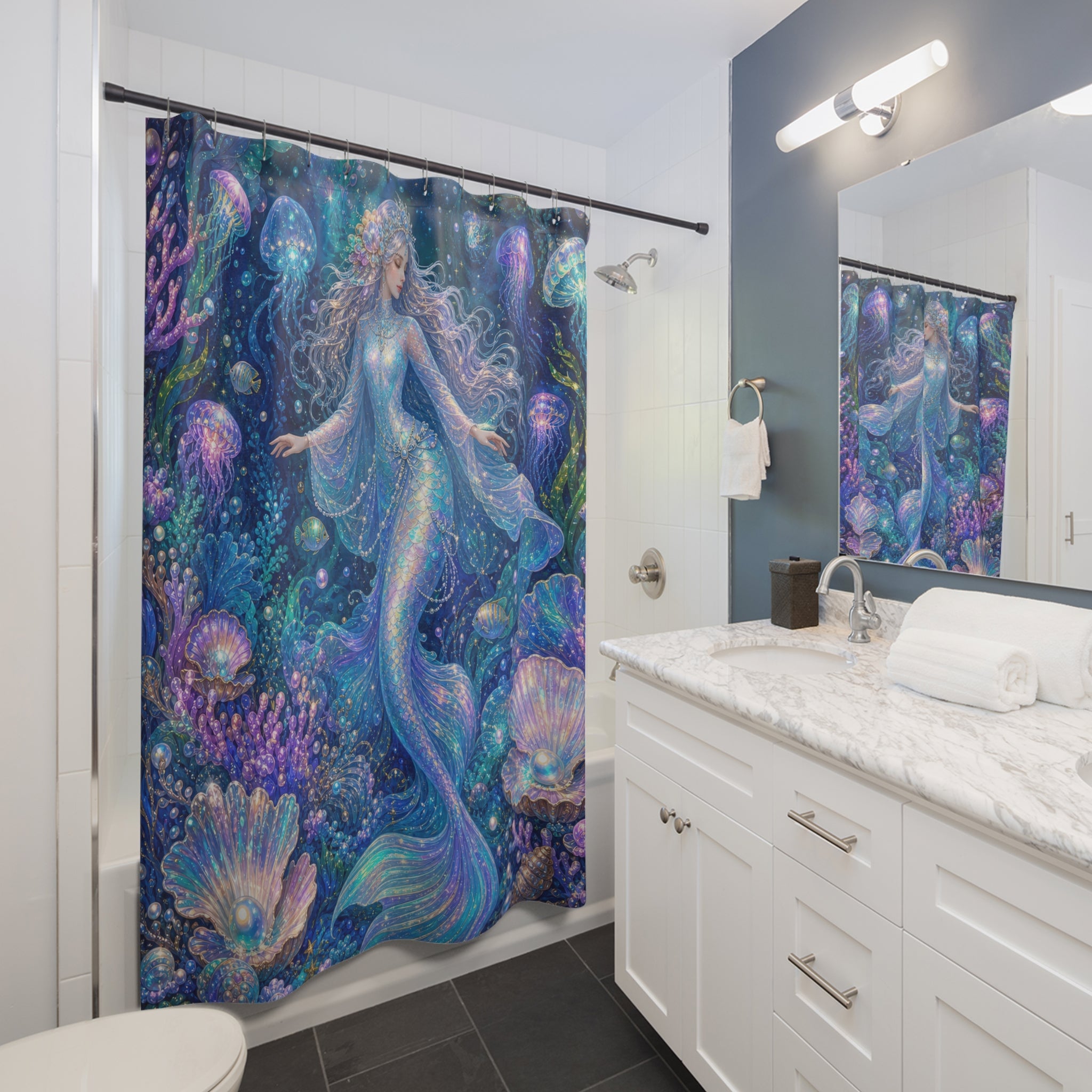 Jellyfish Ocean Fantasy Shower Curtain
