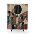 Abstract Sun Mosaic Shower Curtain