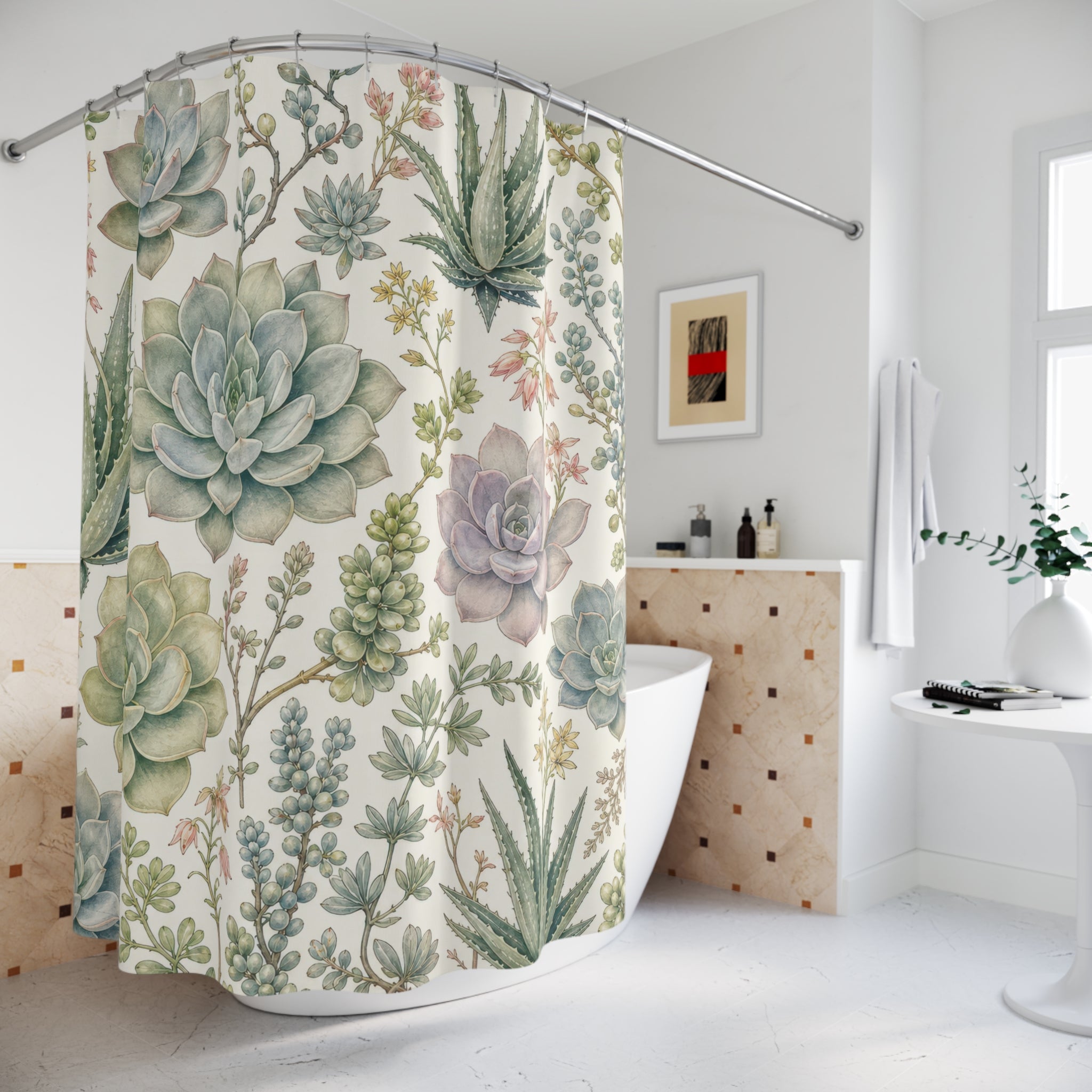 Aloe Botanical Plant Shower Curtain