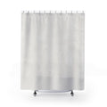 White Topographic Line Shower Curtain