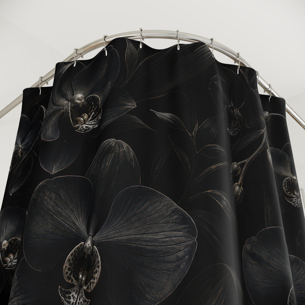 Gothic Orchid Flower Shower Curtain