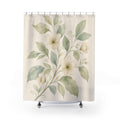 Light Botanical Sage Green Shower Curtain
