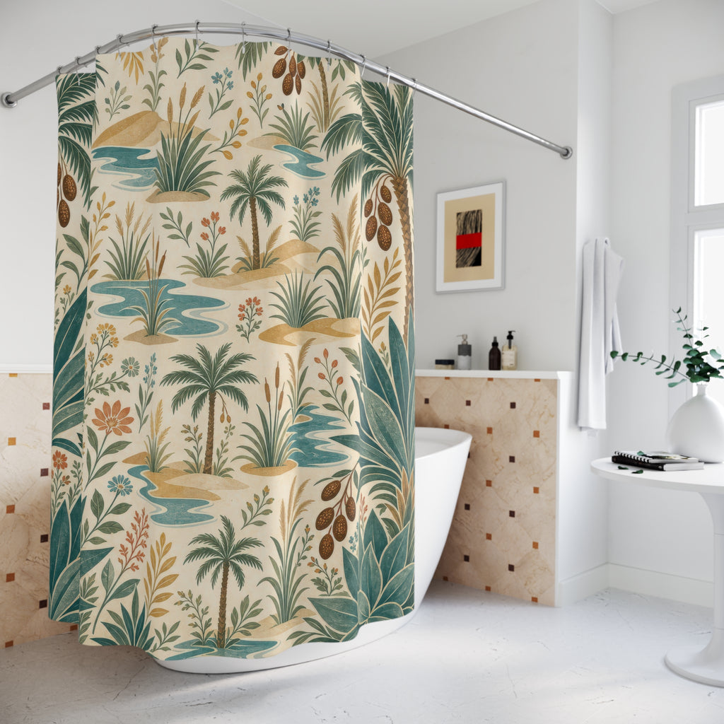 Desert Oasis Tropical Shower Curtain