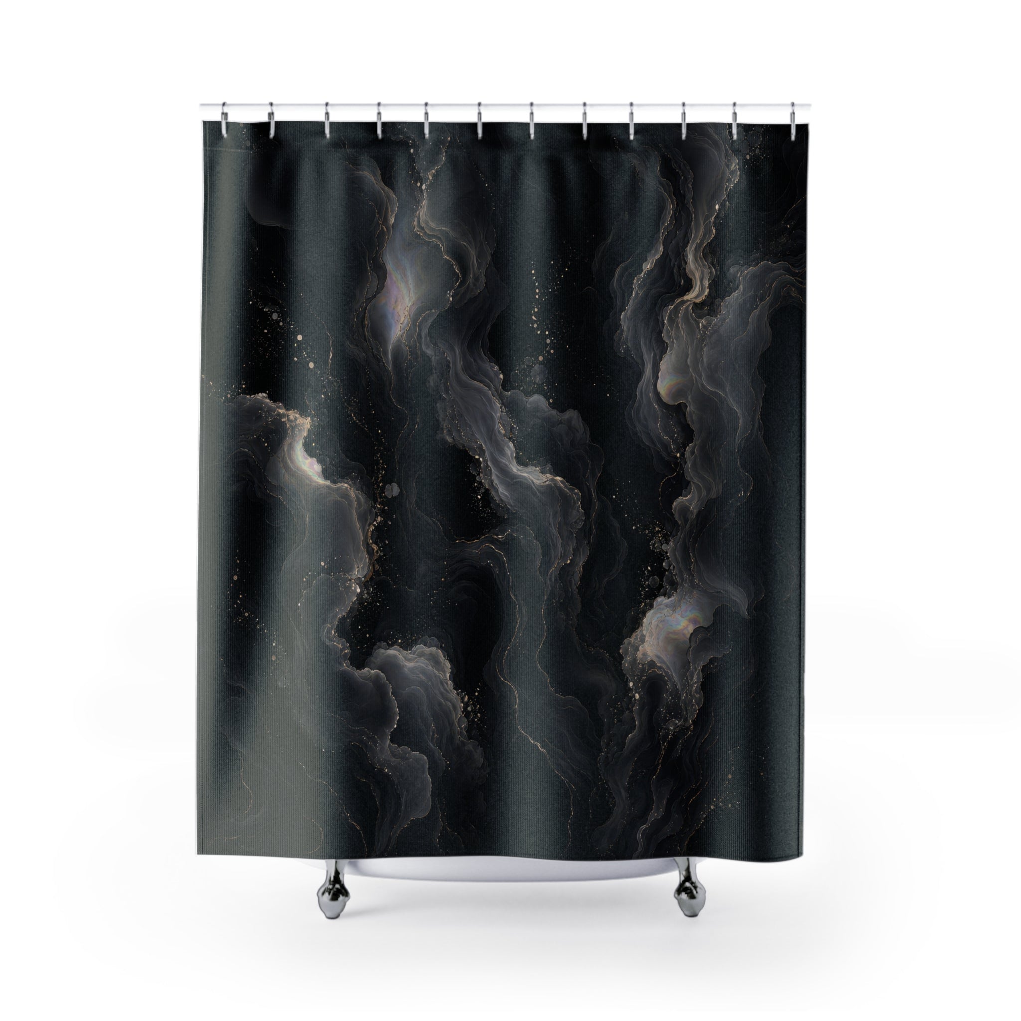 Smoky Marble Abstract Shower Curtain