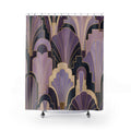 Lavender Plum Art Deco Fan Shower Curtain