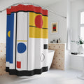 Bauhaus Color Block Shower Curtain