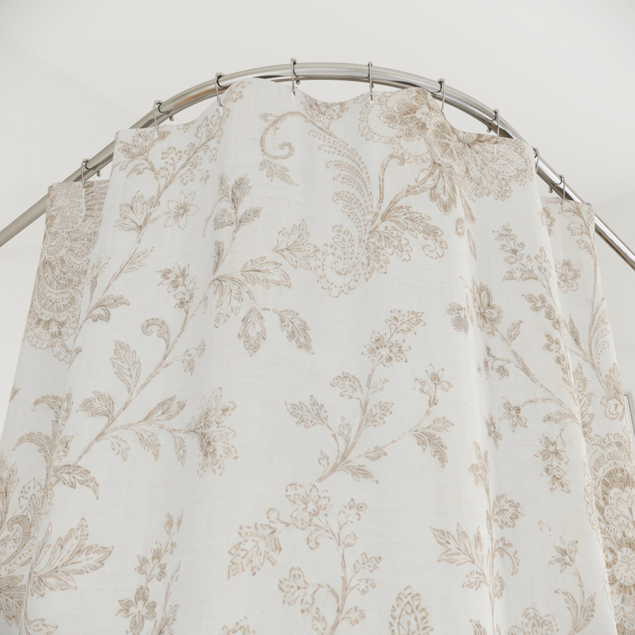 Pale Paisley Floral Shower Curtain