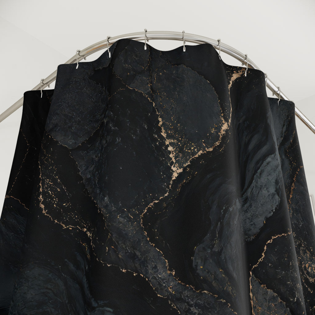 Black and Gold Shower Curtain