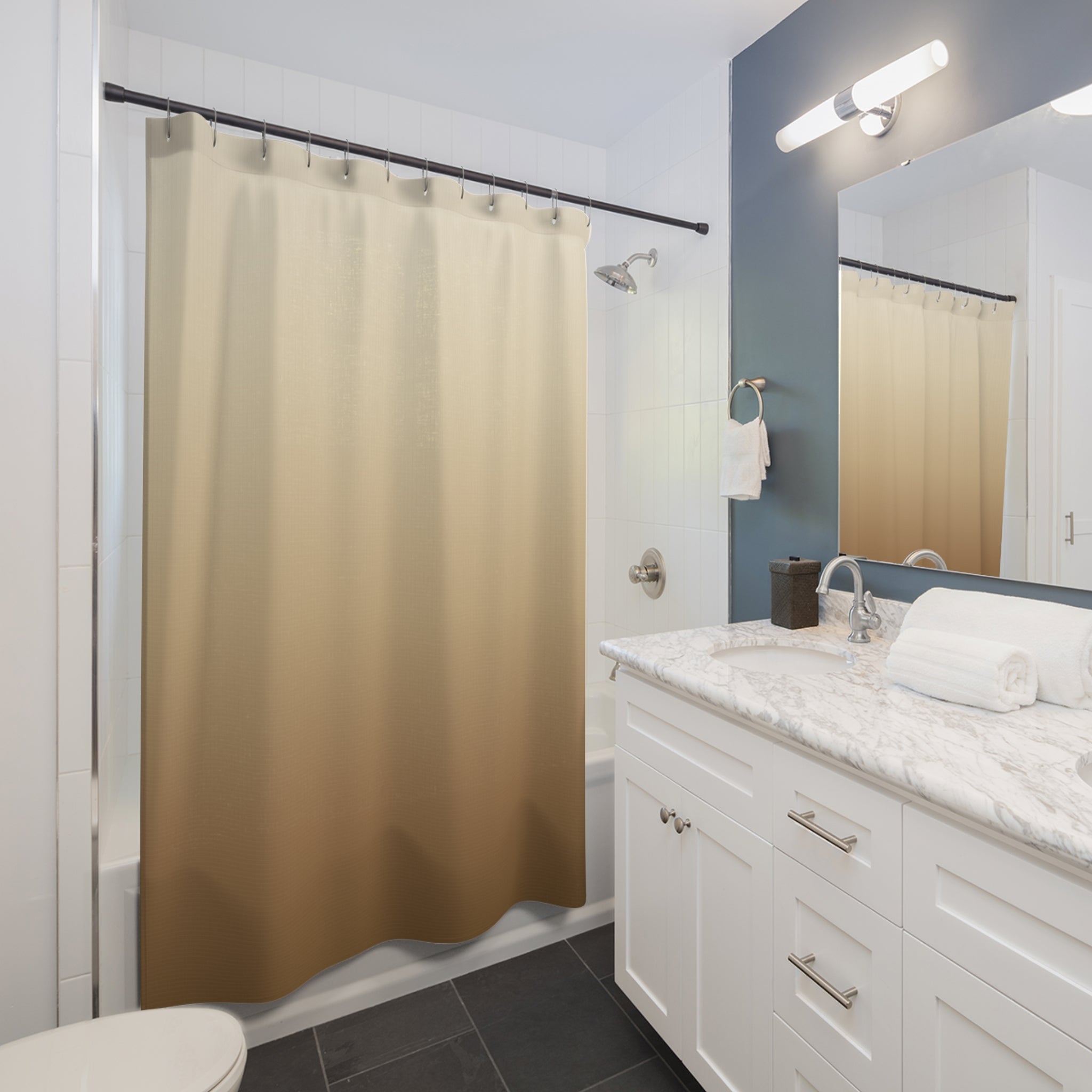 Beige Ombre Shower Curtain: Neutral Sand