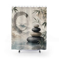 Zen Shower Curtain: Bamboo Stone Ink Wash